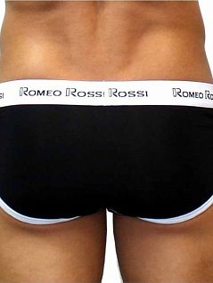 Набор брифов с белой окантовкой черного цвета (5шт) Romeo Rossi RTRR366-025
